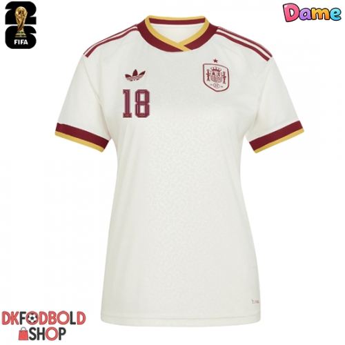 Spanien Martin Zubimendi #18 Udebanetrøje Dame VM 2026 Kort ærmer